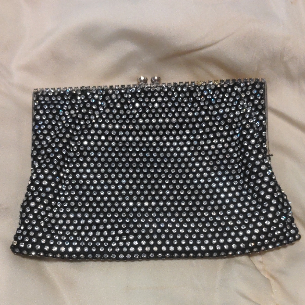 Elegant Black and Silver Clutch